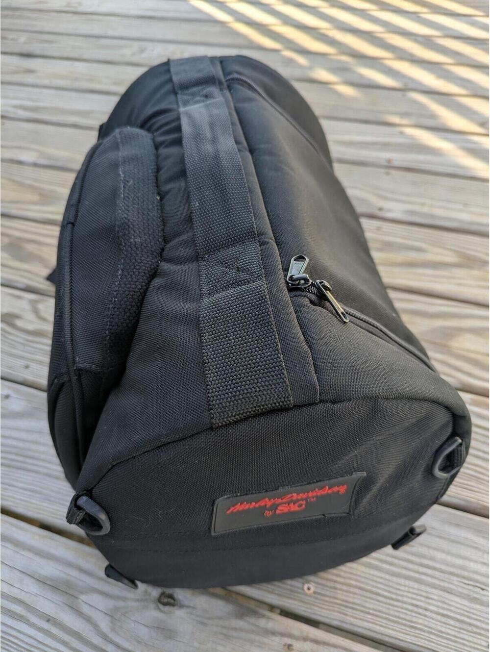 Harley-Davidson by SAC Motorcycle Sissy Bar Touring Roll Bag Black Luggage